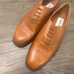 Mario Bruni New Condition Tan Leather Men's Dress Shoes